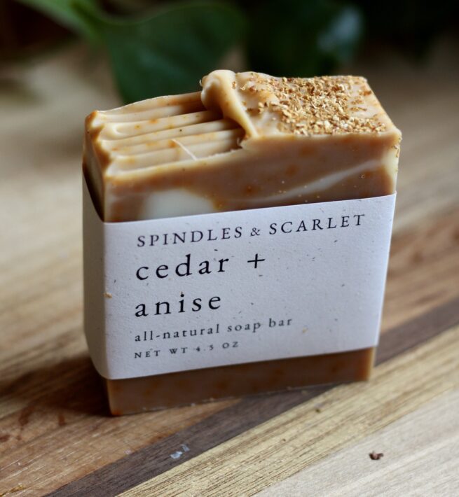 Cedar + Anise All Natural Soap Bar - Image 4