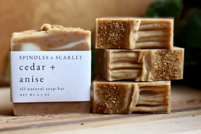 Cedar + Anise All Natural Soap Bar - Image 2