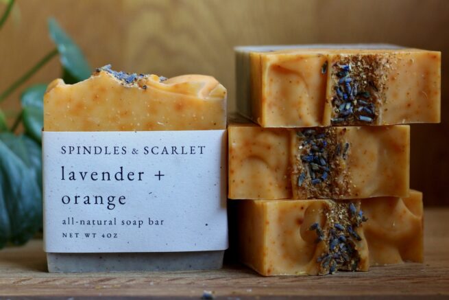 Orange + Lavender All Natural Soap Bar - Image 2