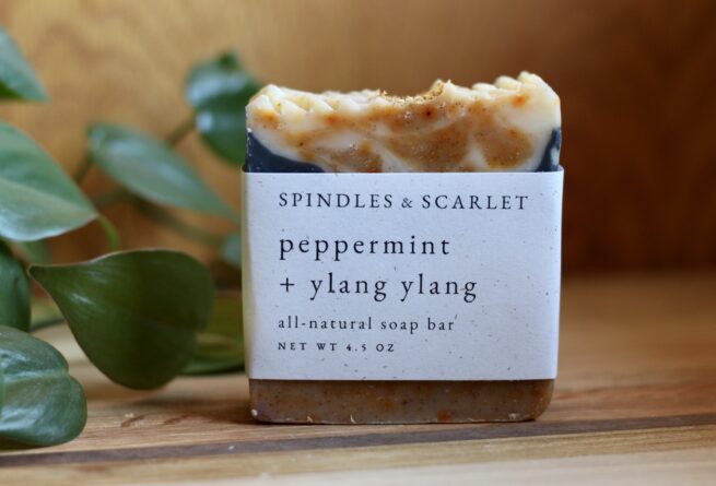 Peppermint + Ylang Ylang All Natural Soap Bar - Image 2