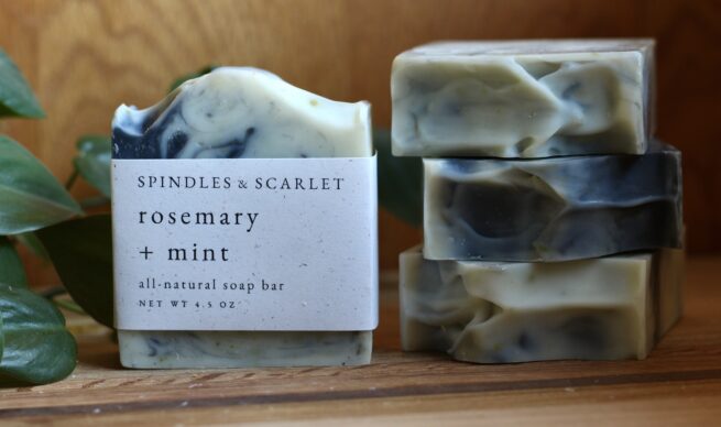 Rosemary Mint All Natural Soap Bar - Image 2