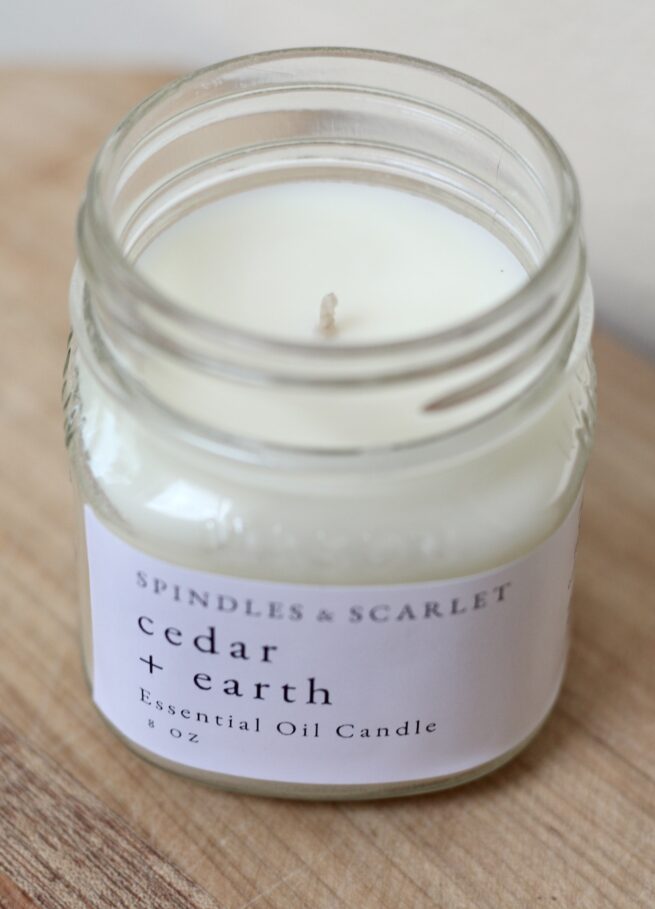 Cedar + Earth Essential Oil Candle - Image 5