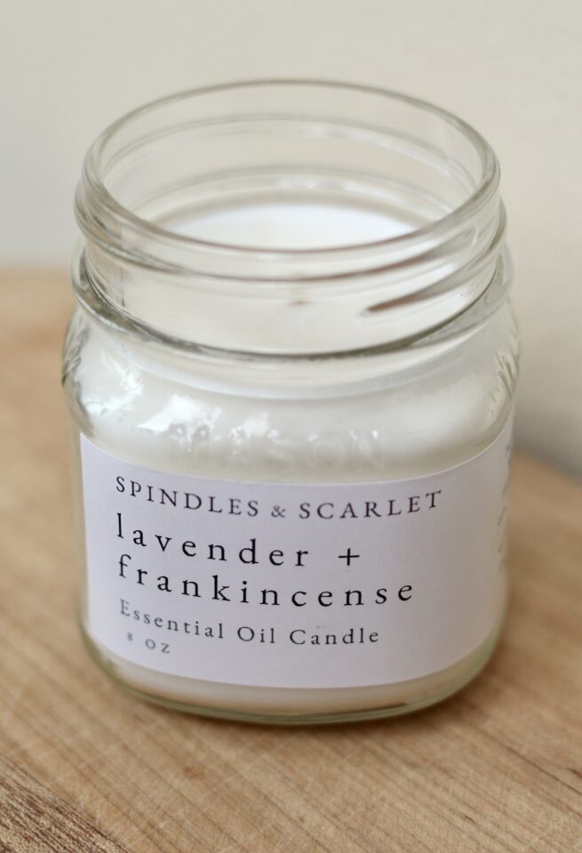 Lavender + Frankincense Essential Oil Candle - Image 5