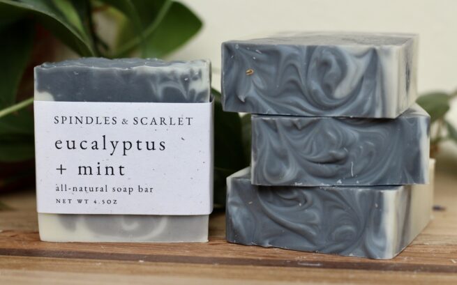 Eucalyptus + Mint All-Natural Soap Bar - Image 3