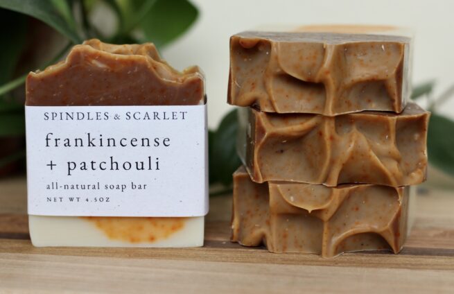 Frankincense + Patchouli All-Natural Soap Bar - Image 2