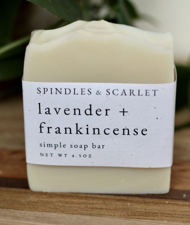 Lavender + Frankincense Simple Soap Bar - Image 2