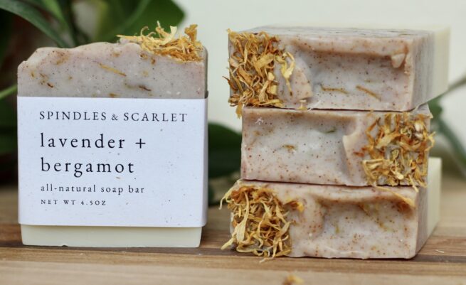 Lavender + Bergamot All-Natural Soap Bar - Image 3