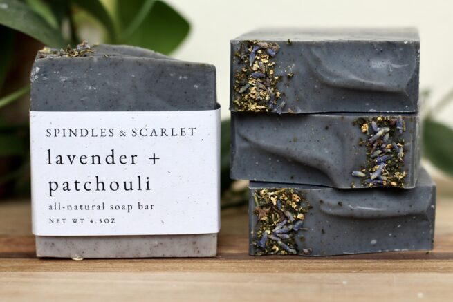 Lavender + Patchouli All-Natural Soap Bar - Image 3