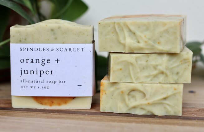 Orange + Juniper All-Natural Soap Bar - Image 2