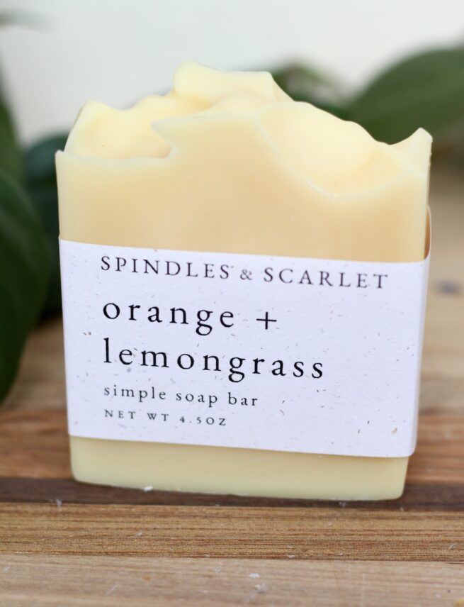 Orange + Lemongrass Simple Soap Bar - Image 2