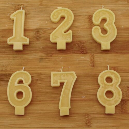 “Imperfectly Perfect” 100% Beeswax Number Candles
